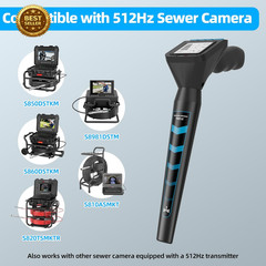 512Hz Pipe Locator Underground Pipe Detector 3in Screen Rechargeable HVAC Tool