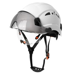 CE Safety Helmet With Visor Built In Goggles For Engineer Hard Hat ANSI Work Cap