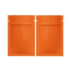 100/200/500 Glossy Orange Mylar Foil Smell Proof Resealable Zip Seal Lock Bags