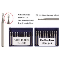 Dental Carbide Burs Tungsten Steel Bur FG# 330 245 Pear for High Speed Handpiece