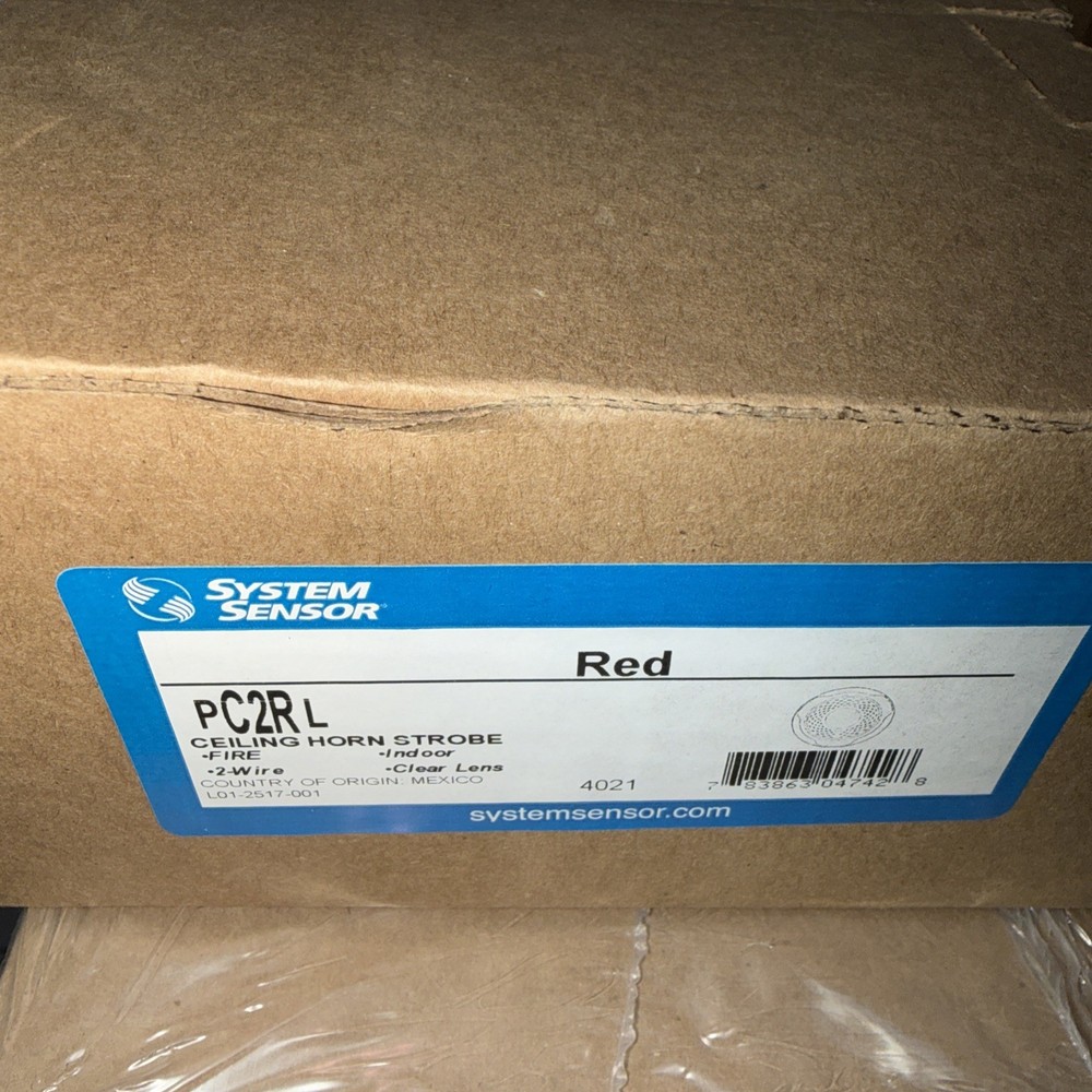 System Sensor PC2RL 2-Wire Ceiling Mountable Horn Strobe – Red