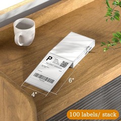 4″ x 6″ Fanfold Direct Thermal Address Shipping Labels, 100 Labels / Stack