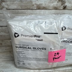 Premier Pro LATEX ORTHO Surgical Gloves Ansell *24 Pair* Size: 7 *See Date 2024*