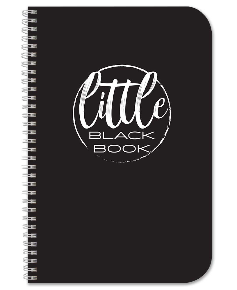 BookFactory Little Black Book/Pocket Address Book – 3.5″ x 5.25″
