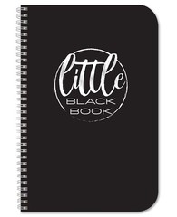 BookFactory Little Black Book/Pocket Address Book – 3.5″ x 5.25″