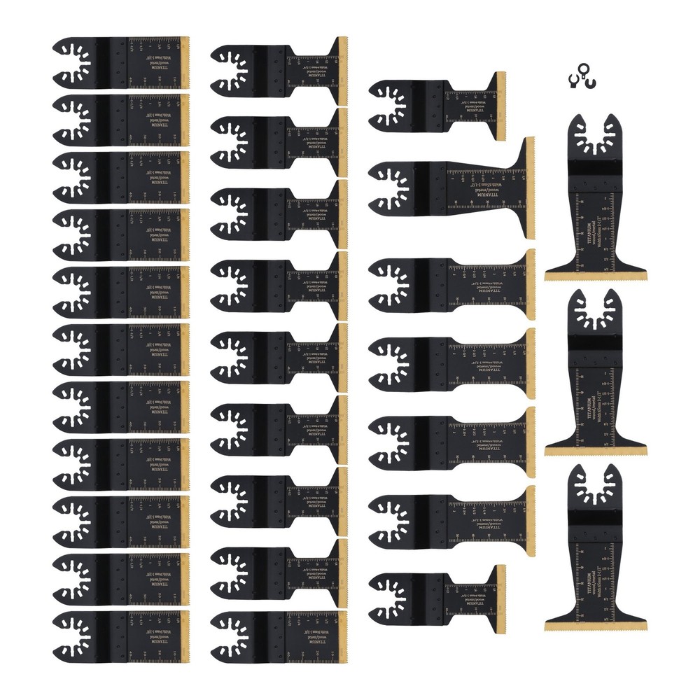 Titanium Multi Tool Blade – 30Pcs Oscillating Tool Blades for Metal Wood Plastic