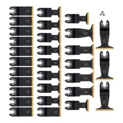 Titanium Multi Tool Blade – 30Pcs Oscillating Tool Blades for Metal Wood Plastic