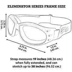 4 Pairs of Global Vision Eliminator Goggles Black Clear Smoke Yellow + Red Lens