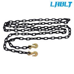 LABLT G80 Transport Binder Chain 1/4 Inch × 14 Ft | Chain with Clevis Grab Hooks