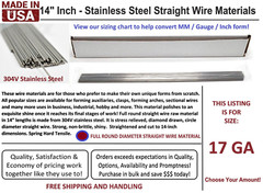 14 inch FULL ROUND Dental Stainless Steel Clasp Wire – 17 (GA) Gauge -100 Pieces