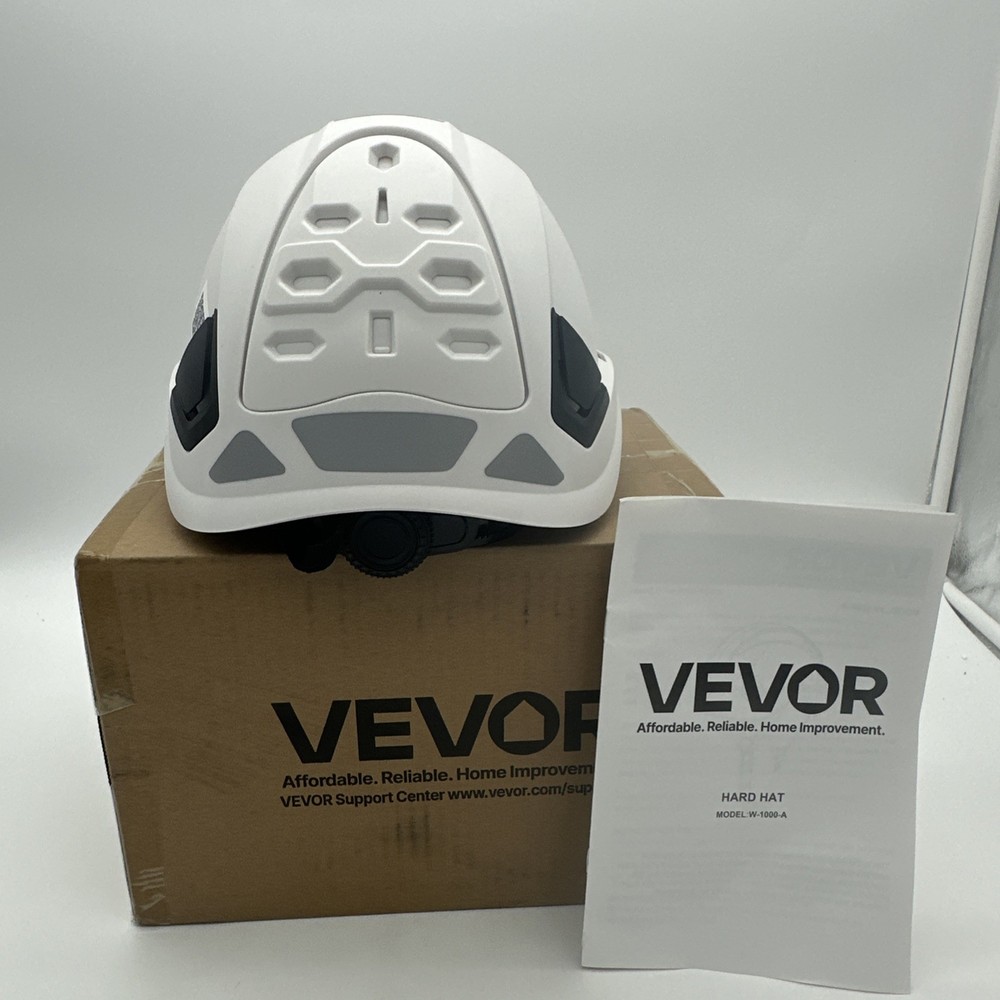 VEVOR Hard Hat Construction Safety Helmet Vented Class C White Men & Women