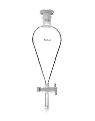 500ml Separating Funnel with 24/29 Joints and PTFE Plug