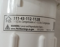 2 HomeWerks 1-1/2″ x 1-1/2″ Dia. Compression Fitting PVC Compression Coupling