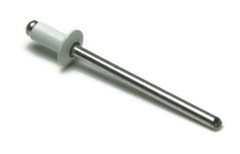 White Pop Rivets 1/8 Diameter #4 Aluminum White Painted Blind Rivets Select Grip