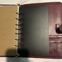 Franklin Covey Planner 7 Ring Binder Executive Organizer Red Faux Leather