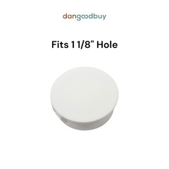 1 1/8″ Hole Nylon Locking Panel Plugs Black/White Dome Cover 1 1/4″ Top Width