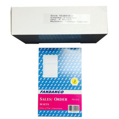 10 Pack: 3 part Carbonless Sales Order Books Receipt Form Invoice 50 Set 4.5×7.5
