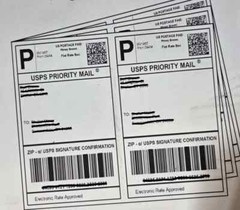 500 Shipping Labels Self Adhesive HALF SHEET 8.5 x 5.5 Blank 2 Labels Per Sheet