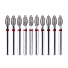 AZDENT Dental FG Diamond Bur Football Shape Egg Fine Grit Red High Speed