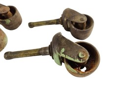 4 VTG Restoration Hardware Industrial Stem Type Furniture Swivel Caster Wheels