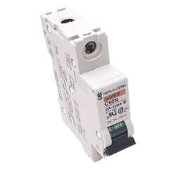 Merlin Gerin 24111 C60N-1P-2A-B Circuit Breaker, 277VAC Max, 2A, DIN Rail
