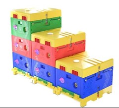 BeeHive Plastic Langstroth Size – 3 layers INSULATED Plastic Beehive- 3 LAYERS
