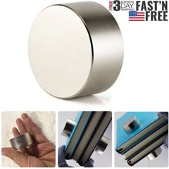 N52 Large Disc Round Neodymium Rare Earth Magnet Big Super Strong Huge 1.6″x0.8″
