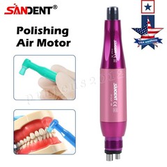 Dental Hygiene Prophy Handpiece Air Motor 4 Holes 4:1 Nose Cone 360°Swivel Pink