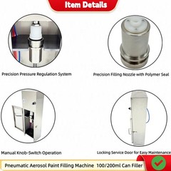 Pneumatic Aerosol Paint Filling Machine Semi-automatic Paint Spray Can filler