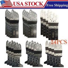 24PCS Dewalt Multi Tool Oscillating Saw Blades For Fein Multimaster Makita Bosch