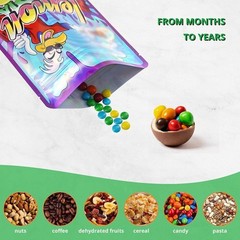 28g Printed Mylar Bags Heat Seal Resealable Zip Food Storage Pouches 100PCS