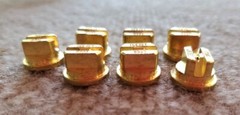 Pack of 7 – TeeJet Brass Flat Fan Spray Tips 80° Rated 0.20 GPM @ 40 PSI TP8002