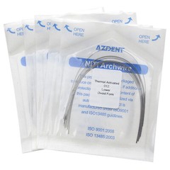 Dental Ortho Super Elastic Niti Arch Wire Round Ovoid Form for Bracket Braces CE