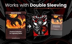 100ct Textured Matte TCG/MTG Card Art Sleeves (White Black Red) White Black Red