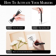 Black Acrylic Paint Pen | Set 2 Black Acrylic Paint Marker Dual Tip (Fine 0,7mm
