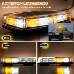 72 LED Roof Top Strobe Beacon Light Bar for for Tow Trucks, Snow Plows，Vehicles