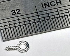 36 Pieces – Mini Screw Eye #2 x 5/16 Eye Hook Small Screw Eye Silver-Tin