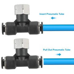 5Pcs Female Branch Tee 1/4″ Tube OD x 1/8FNPT Thread Push to Connect Fitting