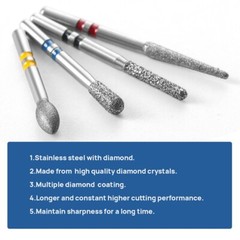 AZ Dental Zirconia Oxide Cutting Diamond Burs ceramic Drills FG1.6mm 10Pcs/Pack