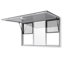 Uimoso 60x36in Concession Food Truck Service Window with Aluminum Alloy Awning