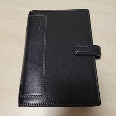 Filofax Holborn Personal Bible Size Black Full Grain Buffalo Leather Used