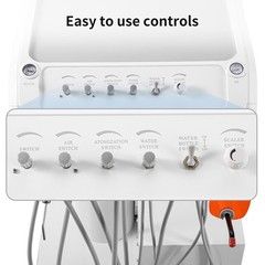 Portable Mobile Dental Delivery Unit Treatment Compressor Syringe Suction 4 Hole