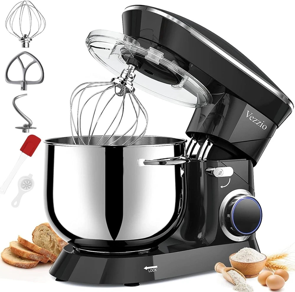 9.5 Qt Stand Mixer, 10-Speed Tilt-Head Food Mixer, Vezzio 660W Kitchen Electric