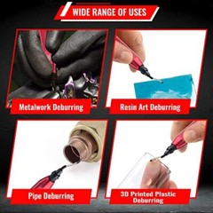 Deburring Tool with 11 High Speed Steel Blades, Works on Metal, Resin, PVC Pipes