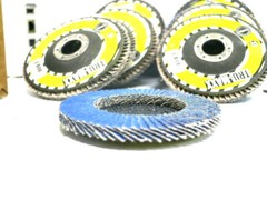 10 COUNT TRU-MAXX FLAP DISC 4-1/2X7/8 T27 HIGH PERFORMANCE STAINLESS RPM 13300 1
