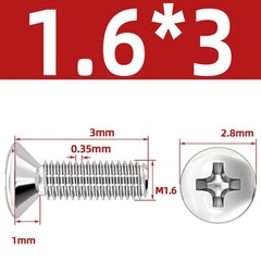 M1.6-M10 Phillips Oval Head Machine Screws Stainless Steel Countersunk All Sizes