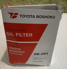 Toyota Boshoku (TB) Oil Filter, Engineered as Direct Replacement of 04152-40060