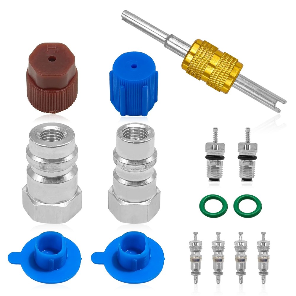 R12 to R134A Conversion kit, AC Retrofit Fitting Adapter Kit,R12 R22 to R134A…