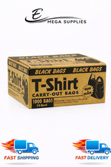 Black T-Shirt Carryout Bags 600 by Poly-America