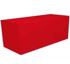 8′ ft. Fitted Polyester Tablecloth Table Cover Wedding Banquet Party Red
